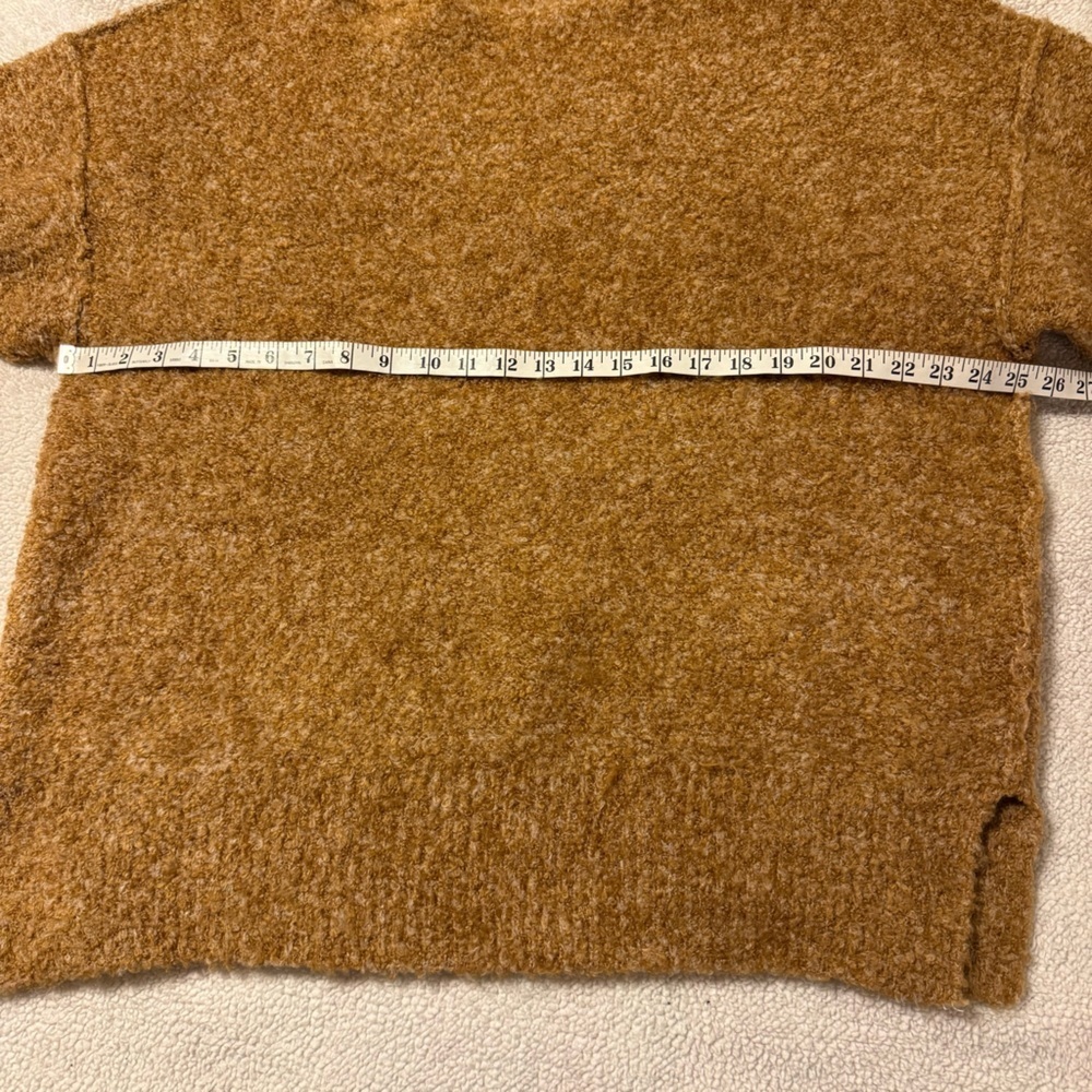 Free People Moira Wool-Blend Slouchy Oversized Tunic Knit Sweater Honeycomb Tan - Picture 9 of 13